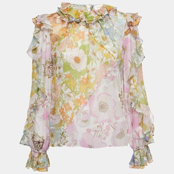 Zimmermann super eight floral ruffle blouse - Picture 4 of 9